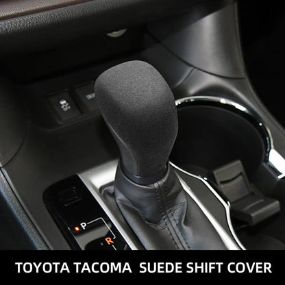 for Toyota Highlander Land Cruiser Prado Car Gear Shift Knob Cover Suede Protective Decoration Vehicle Auto Modified Accessories (Lacquered)
