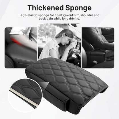 Autorder Center Console Cover for 2016-2021 Hyundai Tucson Accessories Leather Armrest Cushion Cover with Storage Pockets Anti-Scratch Armrest Pad for Cat Dog Pet - size: 2016-2021 Hyundai Tucson