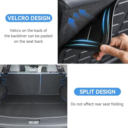 Cargo Mat Combo Set for Nissan Rogue 2021-2026 (Not for Rogue Sport) All Weather Trunk Liner and Seat Back Protectors Upgrade Cargo Accessories
