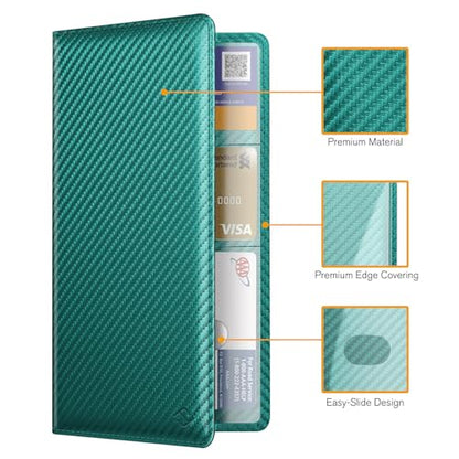 FINPAC Car Registration and Insurance Card Holder, Vehicle Glove Box Card Organizer Wallet Automobile Accessories for License - color: Dark Green