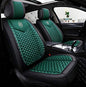 Bling Retro Fashion Lattice Silk and Leather Car Seat Covers Front and Rear Seat Covers Universal Fit (Forest-Basic) - color: Forest-Basic