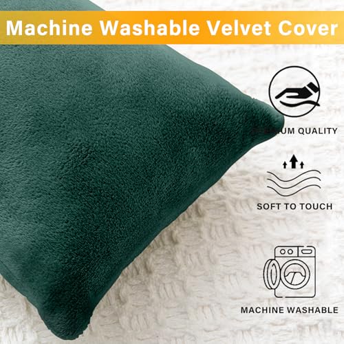 1 MIDDLE ONE 2 Pack Small Pillow, Memory Foam Mini Pillow 11 X 7 Inches for Travel, Sleeping, Nap and Neck, Knee, Lumbar Support, Tiny Cushion for Pet, Dogs (Dark Green) - color: Dark Green, size: 11x7 inch