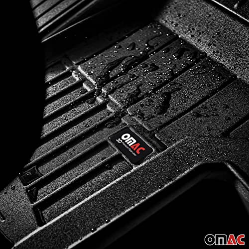 OMAC Premium Floor Mats for Nissan Pathfinder 2005-2012 Car Mats All Weather 3D Custom Fit Rubber Mat Waterproof Odorless TPE Floor Liners Laser Measured Non-Slip (Black)