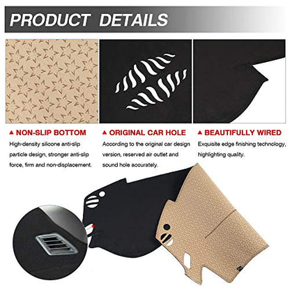 Autorder Dashboard Cover Mat for 2013-2018 Nissan Altima Accessories Dash Cover Flannel Dash Mat Sunshade Glare UV Rays Protector - size: 2013-2018 Nissan Altima