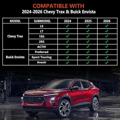 KARPAL Floor Mats for 2024-2026 Chevy Trax & Buick Envista, All-Weather TPE Custom Fit Floor Liners Car Accessories - style: 2024-2026 | For Chevy Trax | 1st & 2nd Row & Cargo