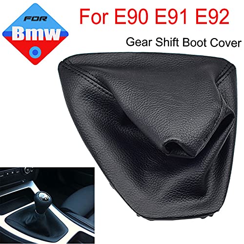 Car Shift Gear Stick Manual Shift Boot Cover Black Leather Boot Cover Case for BMW E30 E36 E39 E46 E81 E82 E87 E88 E90 E91 E92 E93 (E90) - size: E90