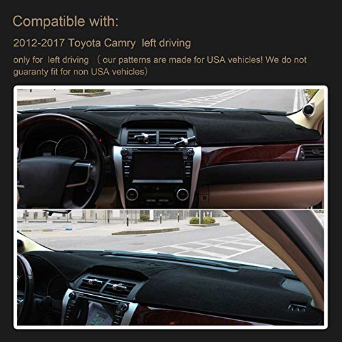 Dashboard Dash Board Cover Mat Carpet Compatible with Toyota Camry 7th Gen 2012-2017 - style: Fit for 2012-2017 Camry 7th Gen