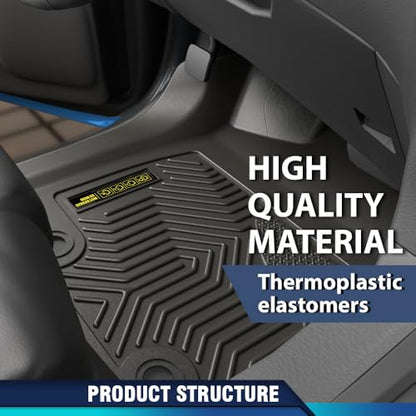 PIT66 Floor Mats Compatible with Mazda CX-5 2017 2018 2019 2020 2021 2022 2023 2024 2025, 1st & 2nd Row TPE 3-Piece All Weather Custom Protection Interior Accessories alfombras para carro - size: Fit Mazda CX-5 2017-2025 | 3PCS