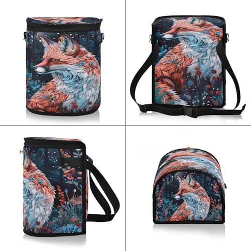 MNSRUU Car Trash Can with Lid, Beautiful Fox Car Trash Bag Hanging Organizers and Storage for Front Back Seat, Leak-Proof Trash Bin - color: Fox I9752