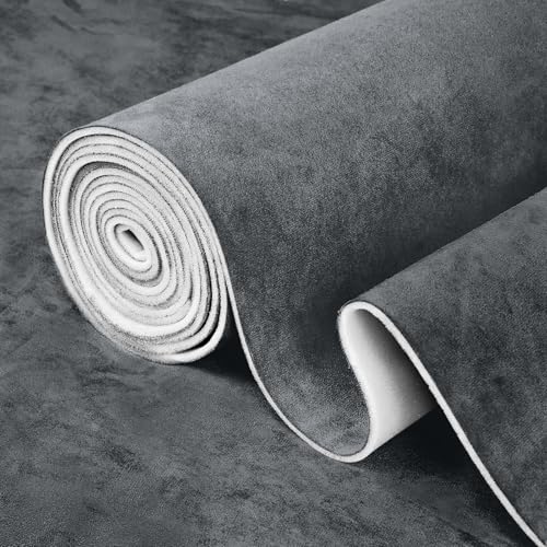 Suede Headliner Fabric for Car Roof, 1/8" Foam Backed Dark Grey Suede Material 54"x60", Soft Touch, Anti-Sag, Soundproof, Flame-Retardant Automotive Upholstery DIY Replacement for Truck, RV - color: Dark Grey, size: 54"x60"W