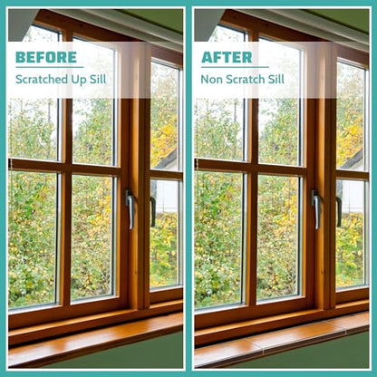 3 Pcs Window Sill Protector, Pet Window Guard,Transparent, Window Sill Cover, Protection from Dog and Cat Scratching Chewing Slobbering, Heavy Duty Scratch Shield(15.75"x 4.72"x 1")