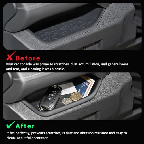 auovo Passenger Storage Organizer Mat Compatible with Toyota RAV4 Accessories 2025 2024 2023 2022 2021 2020 2019 RAV-4 Drivers Side Cubby Organizer Passenger Glove Box Organizer Tray (3PCS)