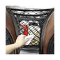 3-Layer Car Mesh Organizer, Seat Back Net Bag Stretchable Barrier of Backseat Pet Kids, Four-Side Elastic Storage Netting Pouch Cargo Tissue Purse Holder Between Front Seats - color: 3-Layer Four-Side