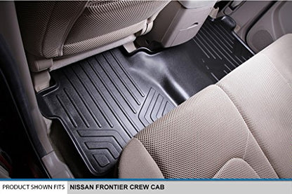 SMARTLINER Custom Floor Mats 2 Row Liner Set Compatible with 2005-2021 Nissan Frontier - color: Nissan Frontier 2005 - 2021