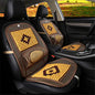 Wood Beaded Comfort Seat Cover with Cooling Ventilated Mesh Lumbar Back Brace Massage Support Cushion for Car Seat Chair - color: Beige