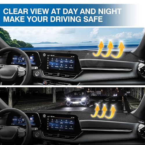 KUST Black Dash Cover for Chevrolet/Chevy Equinox 2025 2026 (Not fits for Equinox EV) Polyester Dashboard Cover Non-Slip Interior Accessories for Equinox Custom Fit Dash Mat No Glare - size: For Equinox 25-26
