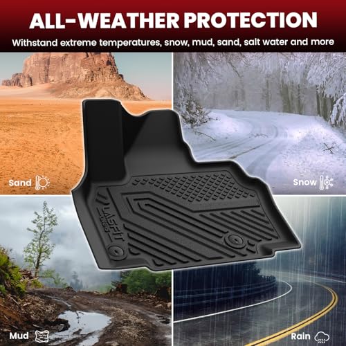 LASFIT Floor Mats & Cargo Mats for KIA EV9 2026 2025 2024 (Only Fit for 7-Seats), All Weather TPE Custom Fit Kia EV9 2024-2026 Full Set Car Accessories Floor Liners - size: 3)For Kia EV9 | 2024-2026 | 7 Seats