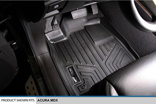 SMARTLINER Custom Fit Floor Mats 2 Row Liner Set for 2007-2013 Acura MDX - color: Acura MDX 2007 - 2013