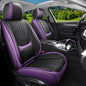 Car Seat Covers Full Set Fit for KIA Seltos 2021-2026, Automotive Luxury Faux Leather Seat Covers 5 Seats, Breathable Anti-Slip Seat Protectors (Black&Purple,Full Set)