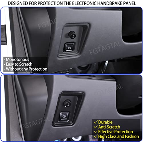 Car Electronic Handbrake Trim Cover Compatible with Chevrolet Corvette C8 2020-2025, ABS Dashboard Electronic Handbrake Switch Panel Cover Trims (Matte Black) - color: Matte Black