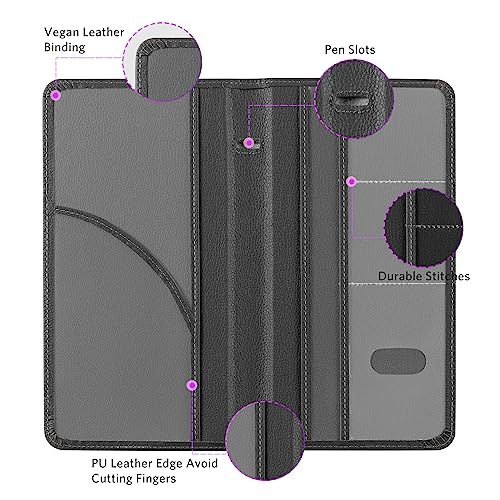 CoBak Car Registration and Insurance Holder - Vehicle Glove Box Car Organizer,Auto Truck Comparment Accessories Case with Magnetic Closure for Essential Document,Driver License,Cards - color: L-Pebbled Gray