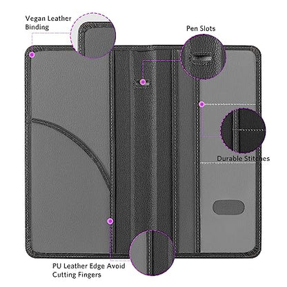 CoBak Car Registration and Insurance Holder - Vehicle Glove Box Car Organizer,Auto Truck Comparment Accessories Case with Magnetic Closure for Essential Document,Driver License,Cards - color: L-Pebbled Gray