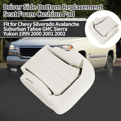 Driver Side Bottom Replacement Seat Foam Cushion Fit for Chevy Silverado Avalanche Suburban Tahoe GMC Sierra Yukon 1999 2000 2001 2002