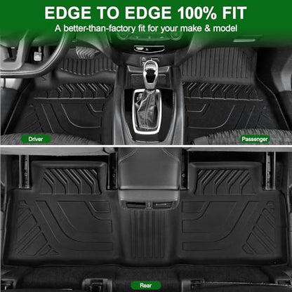 Floor Mats Fit for Nissan Rogue 2014-2020 (NOT for Sport/Select/Hybird/7-Seat), TPE All Weather Durable 1st and 2nd Row Floor Liners Door Sill Guards for Nissan Rogue Accessories