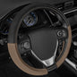 Cat® ErgoDrive Car Steering Wheel Cover with Tan Beige Grip, Black Faux Leather Steering Wheel Cover for Auto Truck Van SUV - Standard 14.5" - 15 Inches - color: Beige/Black, size: Standard (14.5-15")