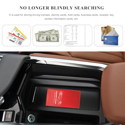 Car Registration and Insurance Holder, 9.56"×5.19" Glove Box Organizer Vehicle Document Holder, Waterproof Essential Driving License Wallet Case for Sedan Truck SUV (Glossy Large Car, Red)