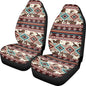 Dreaweet Aztec Car Seat Covers Brown Cow Print Car Accessories Seat Protector Front Seats Only 2 Pcs Southwestern Native Ameircan Tribal Pattern Universal Seat Covers for SUV Trucks Cars - color: Aztec Brown Cow