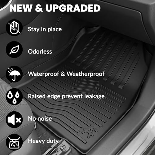 Auxko All Weather Cargo Mat with Backrest Mat Fit for Toyota RAV4 Hybrid 2026 (Not for Phev) TPE Mat Accessories All Season Odorless Anti-Slip Black - size: rav4 hybrid|2026|cargo+backrest mats
