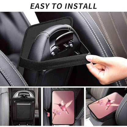Universal Car Center Console Cushion Pad, Pink Hummingbird Soft Waterproof Car Center Console Cover Auto Armrest Seat Box Cover Protector for Most Vehicle SUV Truck Car - color: Pink Hummingbird