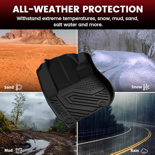LASFIT Floor Mats & Cargo Mat for Honda HRV 2016-2022 (AWD Model), All Weather TPE Custom Fit HR-V Floor Liner Accessories, 1st & 2nd Row & Trunk Mat Full Set, Black (Not for FWD) - size: 6）For Honda HR-V AWD | 2016-2022 | Full Set