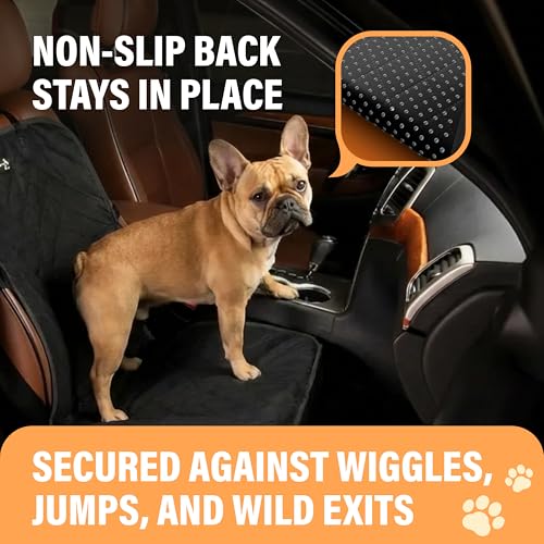 Active Pets Dog Car Seat Cover, Waterproof Front Seat Protector for SUV Truck Sedan, Pet Safety Travel Comfort System with Universal Fit, Grey - color: Grey