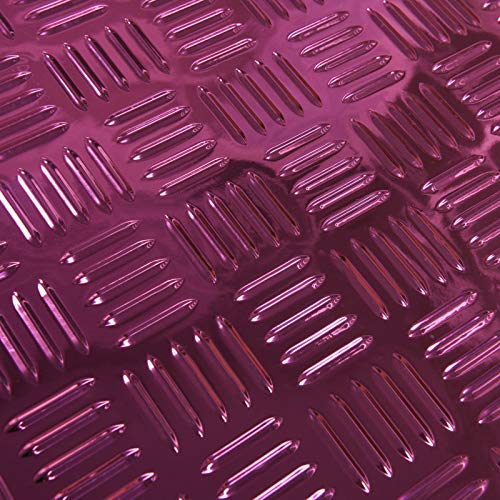 All Weather Aluminum Universal Fit Car Floor Mats Fit for Sedan, SUVS, Truck and Vans Set of 4 (Pink)