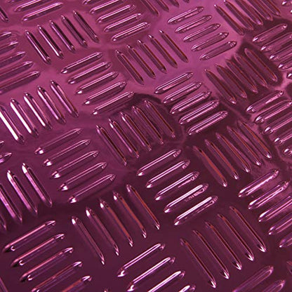 All Weather Aluminum Universal Fit Car Floor Mats Fit for Sedan, SUVS, Truck and Vans Set of 4 (Pink)