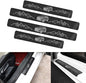 4 Pieces Car Door Sill Protector,Carbon Fiber Threshold Anti-Scratch Sticker Door Edge/Rear Guard Protection (4pcs-r) - color: 4pcs-r