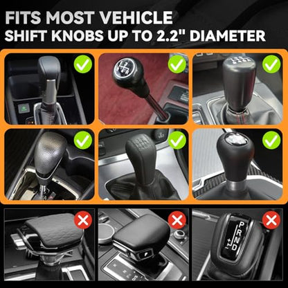 Auto Dynasty 2pcs Car Gear Shift Knob Hoodie, Mini Hoodie Shifter Cover, Automotive Interior Decoration, Gear Shifter Stick Protector, Auto Manual Transmission Lever Cover, Black