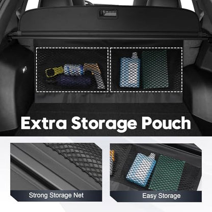 Powerty Cargo Cover for 2025 2026 Chevy Equinox & GMC Terrain Accessories Trunk Cover Retractable Trunk Shielding Shade Cargo Luggage Cover with Storage Cargo Net No Gap - size: 6) Chevy Equinox & GMC Terrain | 2025-2026