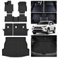 Floor Mats for 2019-2025 Toyota RAV4 (Include Hybrid), TPE All Weather Full Coverage Floor Liners & Trunk Mat & Backrest Mat for Toyota RAV4 Accessories - size: 2019-2025 Toyota RAV4 Full Mats