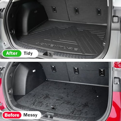 KUST Cargo Trunk Liner for Jeep Grand Cherokee 5 Seats 2022-2026 (Include 4XE, Not for WK & L), Rear Cargo Mat with Back Seat Protector for Grand Cherokee Accessories Cover TPE Rubber Raised Edge - style: Grand Cherokee 2022-2026 │ Cargo + Backrest Mat
