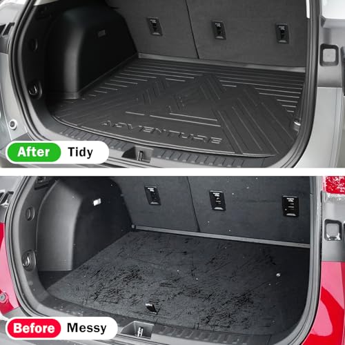 KUST Trunk Cargo Mat for Chevy Equinox/GMC Terrain 2025-2026 (Gasoline), Rear Cargo Liner for Equinox Accessories All Weather Protection TPE Rubber Raised Edge - style: Equinox 2025-2026 │ Trunk Mat