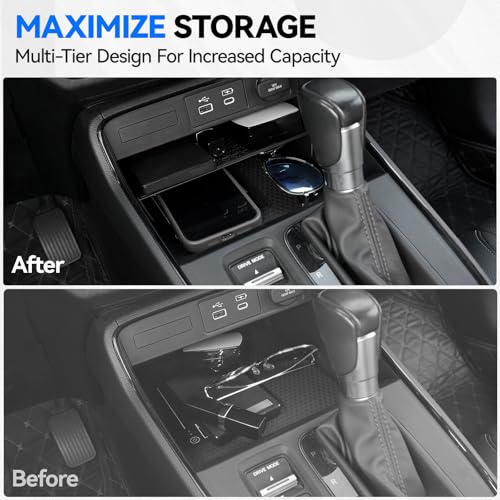 5PCS Center Console Organizer Tray for 2026 2025 2024 2023 Honda CRV Accessories, Armrest Storage Box and Drawer, Armrest Hidden Storage Box, Dashboard Organizer Tray and Cup Holder for Honda CR-V - style: fit for Honda CR-V 2023-2026
