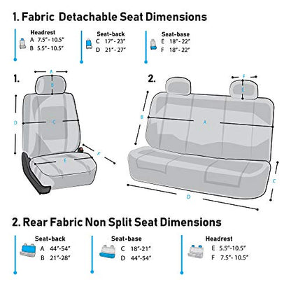 FH Group Flat Cloth Full Set Car Seat Covers Three Row 7 Seater - Universal Fit for Cars, Trucks & SUVs Burgundy - color: Burgundy