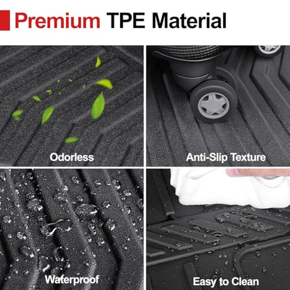 Cargo Mat Backrest Mat for 2016-2022 Honda Pilot 8 Passengers (No Elite Models), All Weather TPE Car Liner Car Mat for 2022 Honda Pilot Accessories - size: for 2016-2022 Honda Pilot Cargo Mats