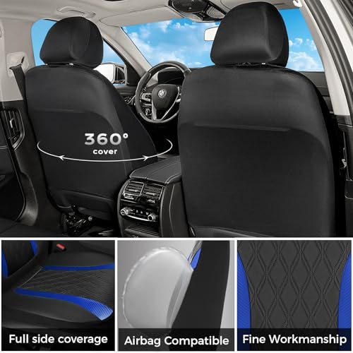 Seat Covers, Car Seat Covers Full Set, Waterproof Leather Car Seat Protector, Front and Rear Seat Covers for Cars, Automotive Seat Covers Universal Fit for Most Cars SUV Truck