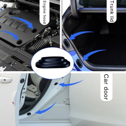 12PCS Universal Silicone Door Lock Protector,Car Door Latch Cover,Noise Reduction, Shock Absorption, Dust & Rust, Self-Adhesive Accessories Latch Protector Car Accessories for Most Vehicles
