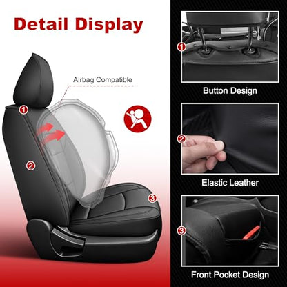 TTX LIGHTING Car Seat Covers for Hyundai Tucson 2016-2019 2020 2021 Seat Covers Waterproof 5 Seats Full Set Breathable Faux Leather Custom Fit Car Protector Cushion Accessories - size: 14.Tucson 2016-2021 5 Seat Full Set