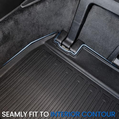 Cargo Lower Mat Backrest Mats for 2022-2025 2026 Kia Carnival, All Weather TPE Seat Back Liners Trunk Lower Well Mat Cargo Liner Accessories (Backrest Mats for 3rd-Row+ Cargo Lower Mat)